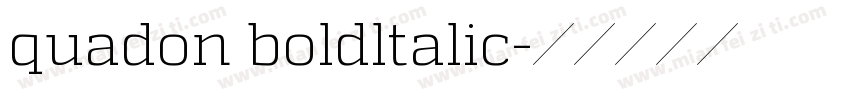 quadon boldltalic字体转换